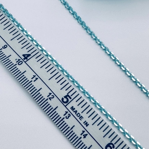 NWT Tiffany & Co. 30” 2.5 mm Blue Enamel Sparkle Necklace with PACKAGING - Picture 7 of 8